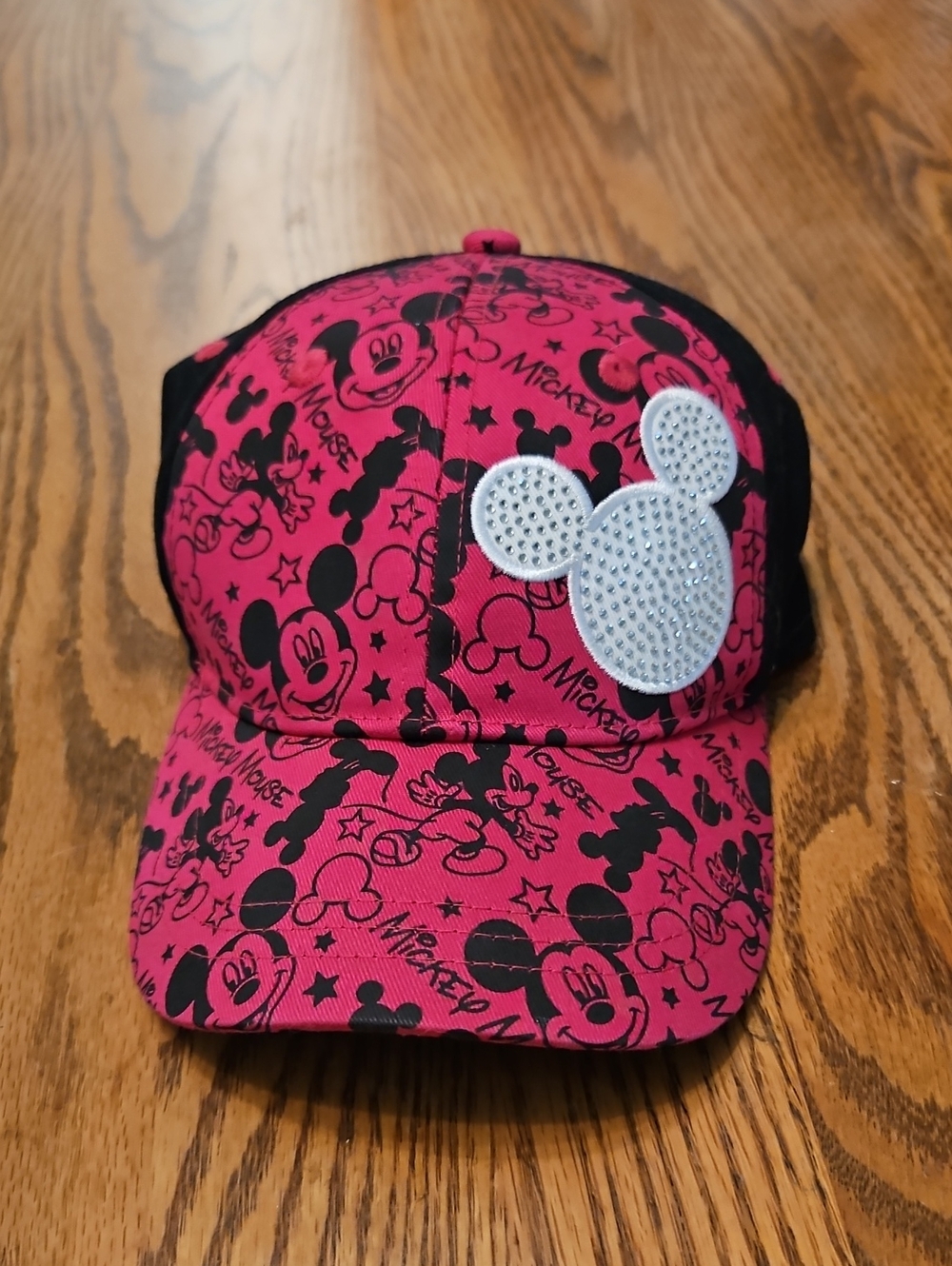 Disney Pink and Black Mickey Mouse Baseball Cap